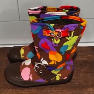 Mac Collection Canvas Midcalf Boots 🍏🍎🟠 Size 11